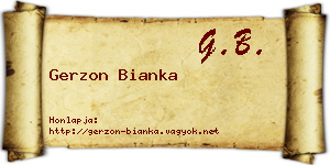 Gerzon Bianka névjegykártya