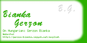 bianka gerzon business card